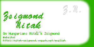zsigmond mitak business card